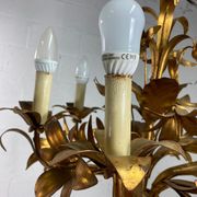 Vintage "golden" pendant lamp / flower chandelier