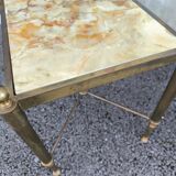 Onyx brass coffee table