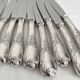 10 Christofle silver-plated “Marly” model table knives