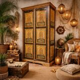 Vintage Indian wardrobe (nautical / ships) bohemian
