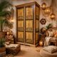 Vintage Indian wardrobe (nautical / ships) bohemian