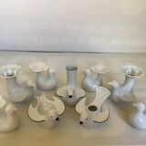 Eight bird candlesticks from Bavaria and Arzberg, Germany