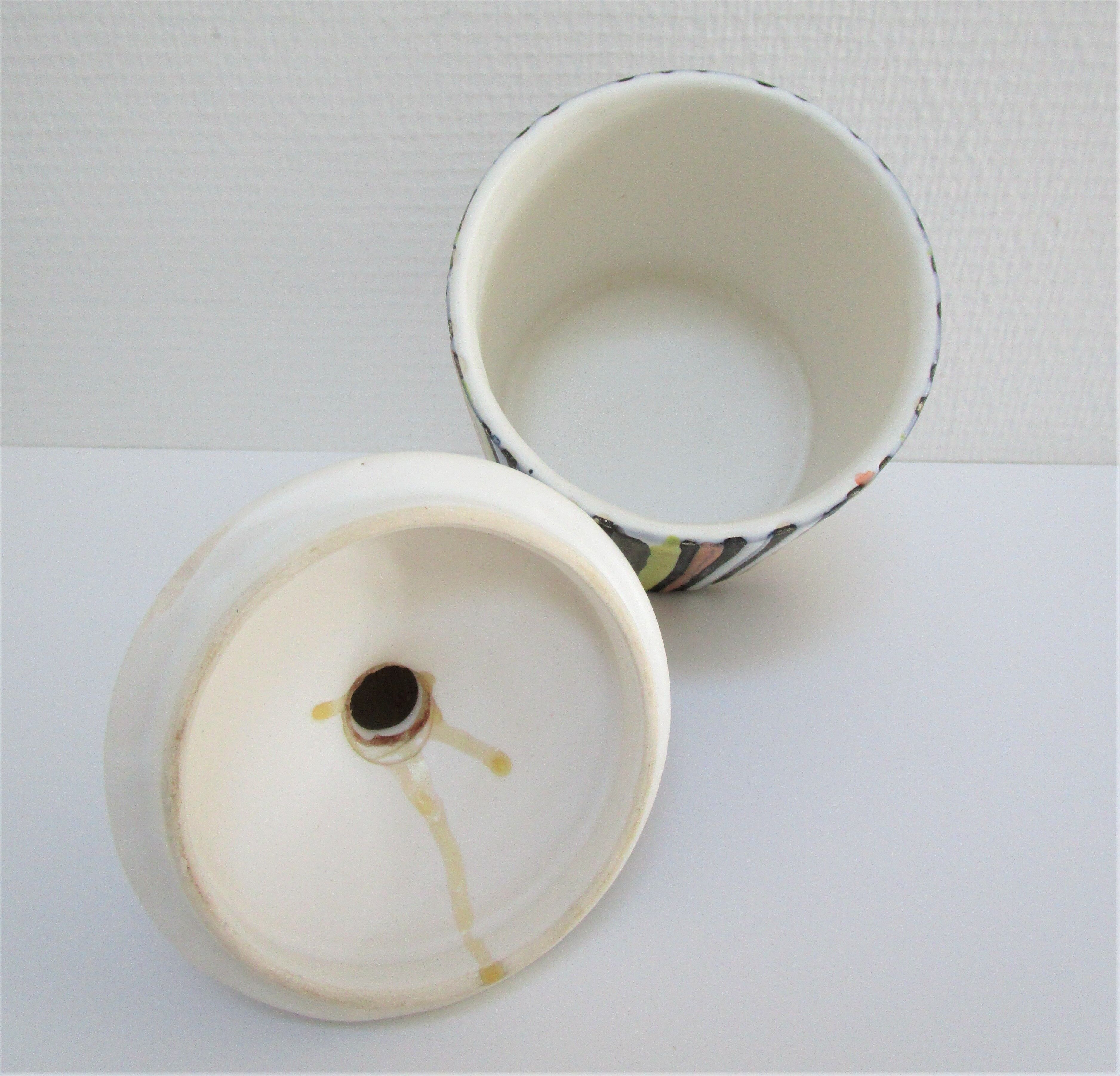 Ceramic sugar pot vallauris decoration pyjamas Roger Capron