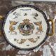 Antique, flat, bowler cup, centerpiece, Gien earthenware, nineteenth century, Renaissance décor