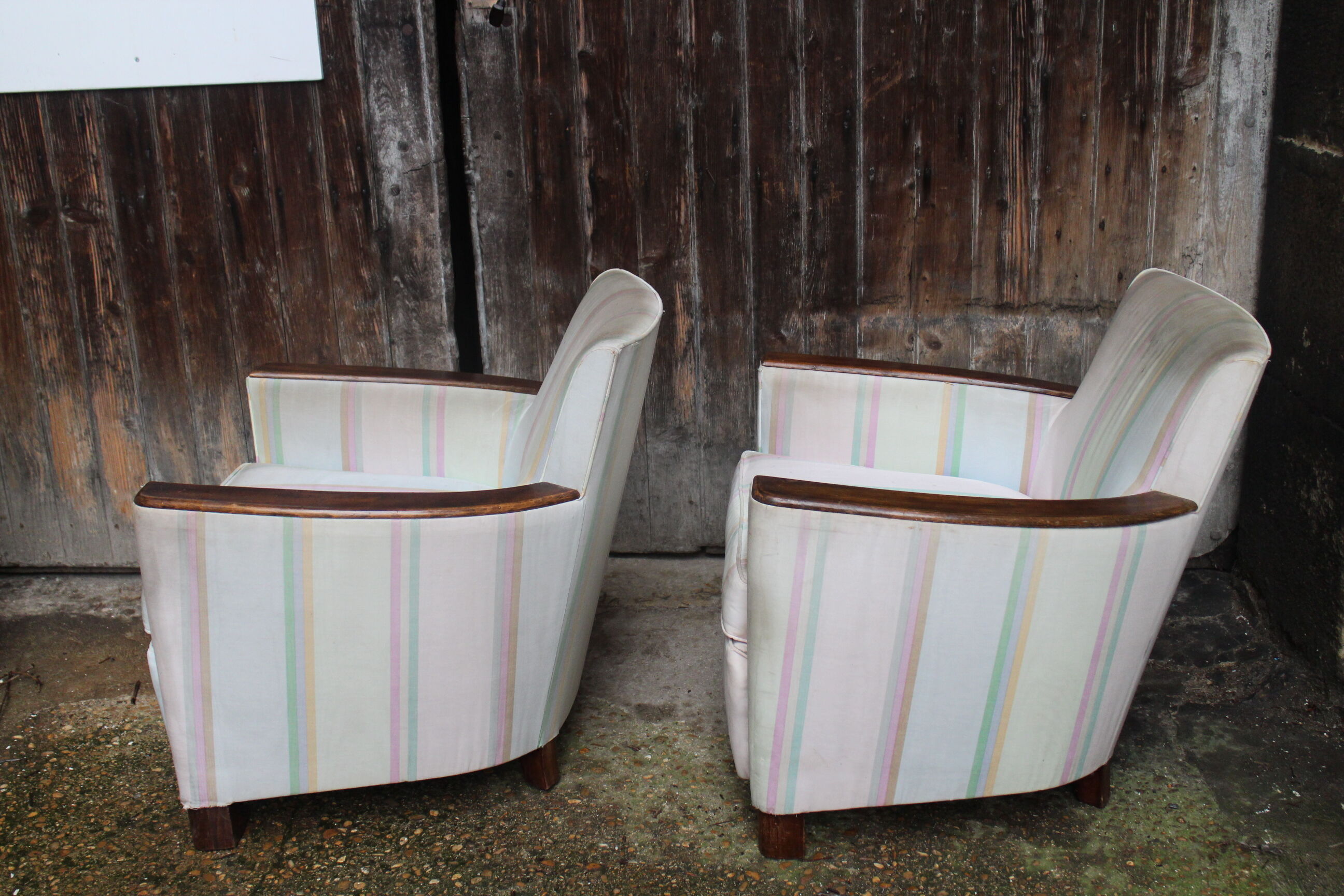 Pair of art deco armchairs