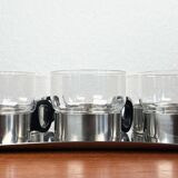 Ensemble de verres à thé et plateau allemands du milieu du siècle moderne de WMF, années 1960, lot de 7