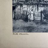 Georges lefebvre, old cottage, black and white photo, circa 1930. signed in ink