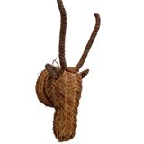 Tête d'antilope / Fait main / Rotin / Osier