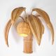Pair of "coconut/palm" wall lights in rattan