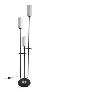Lampadaire 3 feux moderniste - opaline tulipe