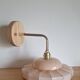 Art Deco wall lamp in marbled pink Clichy glass