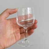 6 digestive glasses in chiseled crystal with floral motifs Matignon model.