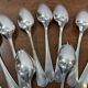 Set of 12 large silver-plated metal spoons - christofle