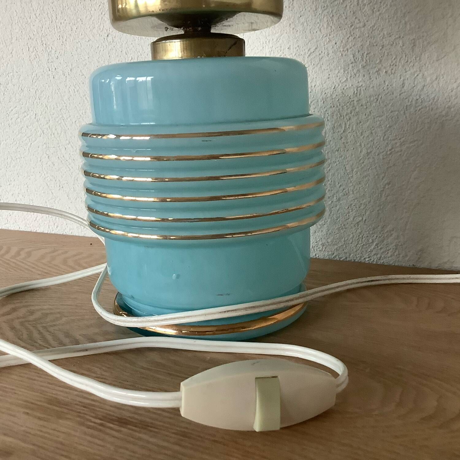 ▪️Henri Chatard France Lamp Clichy Glass Art Deco Style Opaline Globe