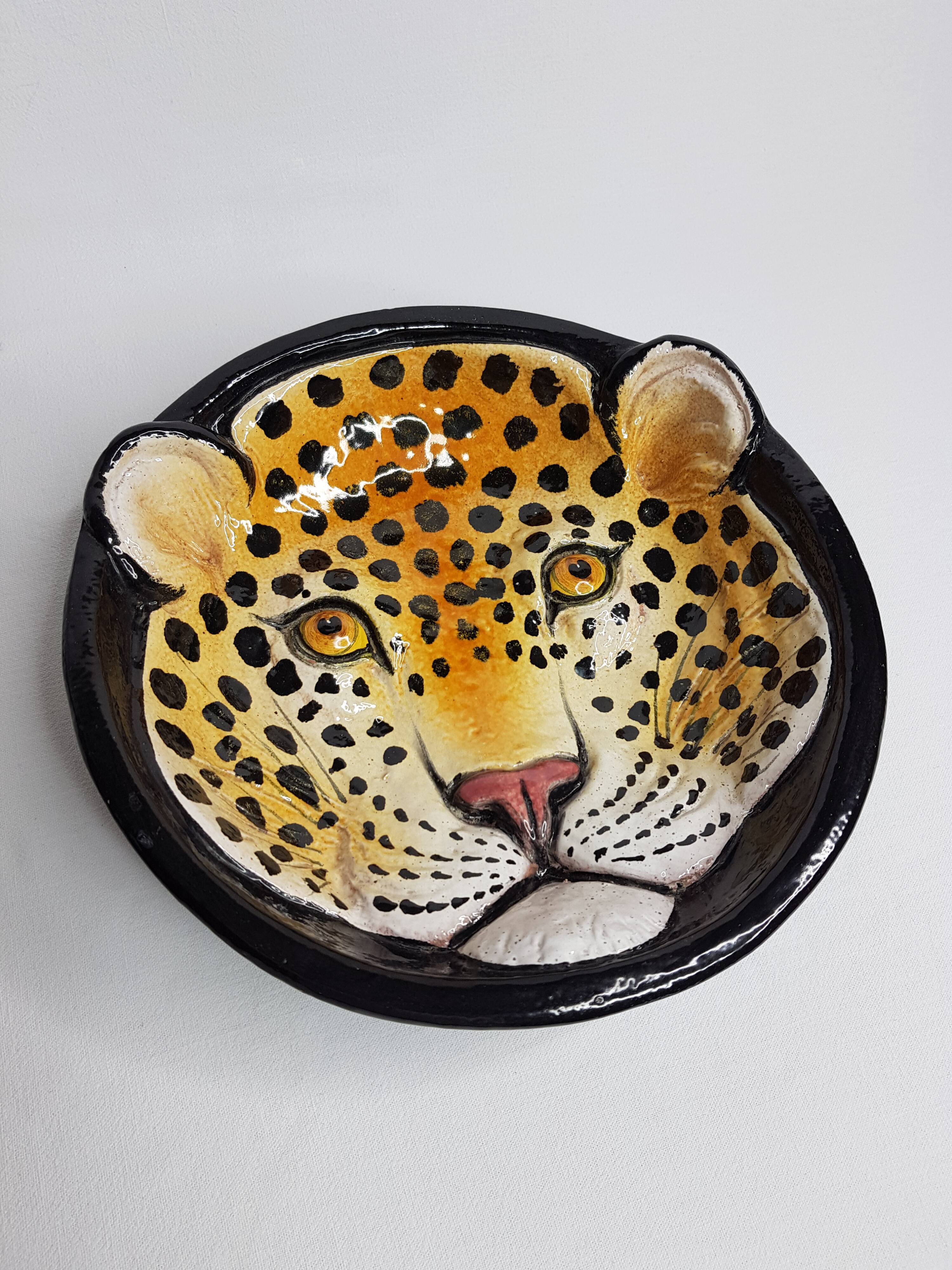 "panther" trinket bowl Italy, 24 cm