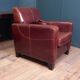 Cowhide club armchair, Vintage clubchair