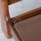 Pair of Oak Brutalist Leather Mid-Century Armchairs