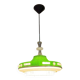 Vintage green UFO-shaped pendant light