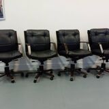 Westnofa Scandinavian office armchair in leather