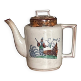 Old teapot with Asian decor K&G Luneville