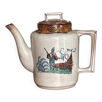 Old teapot with Asian decor K&G Luneville