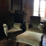 Napoleon lll velvet armchair