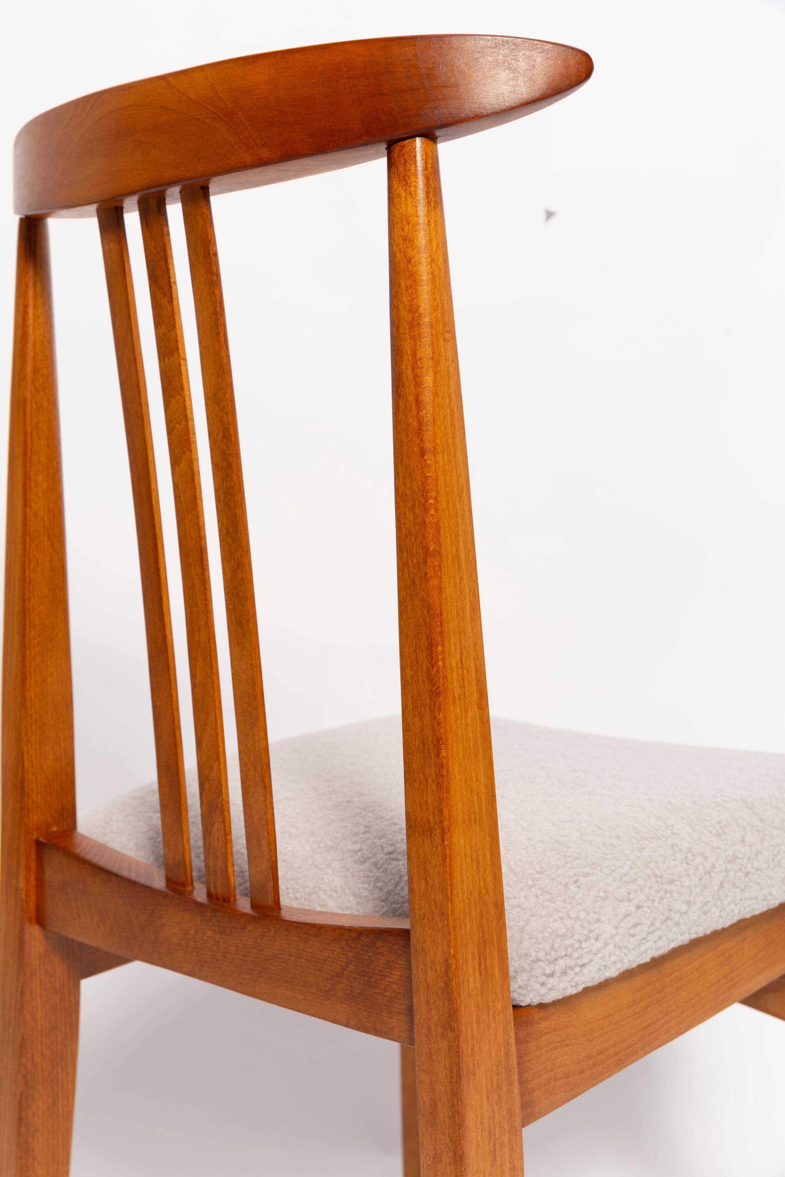 Curved beech chair mid-century, design by M. Zielinski, Europe, 1960s