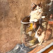 Watercolor to the two cats