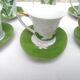 6 Tasse a café en porcelaine blanche a decor floral
