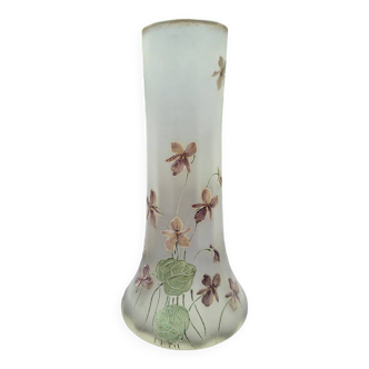 Vase Legras modèle bouquetier de table " violette "