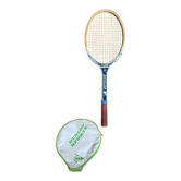Raquette tennis ancienne dunlop saphir bois + housse sport vintage #e2