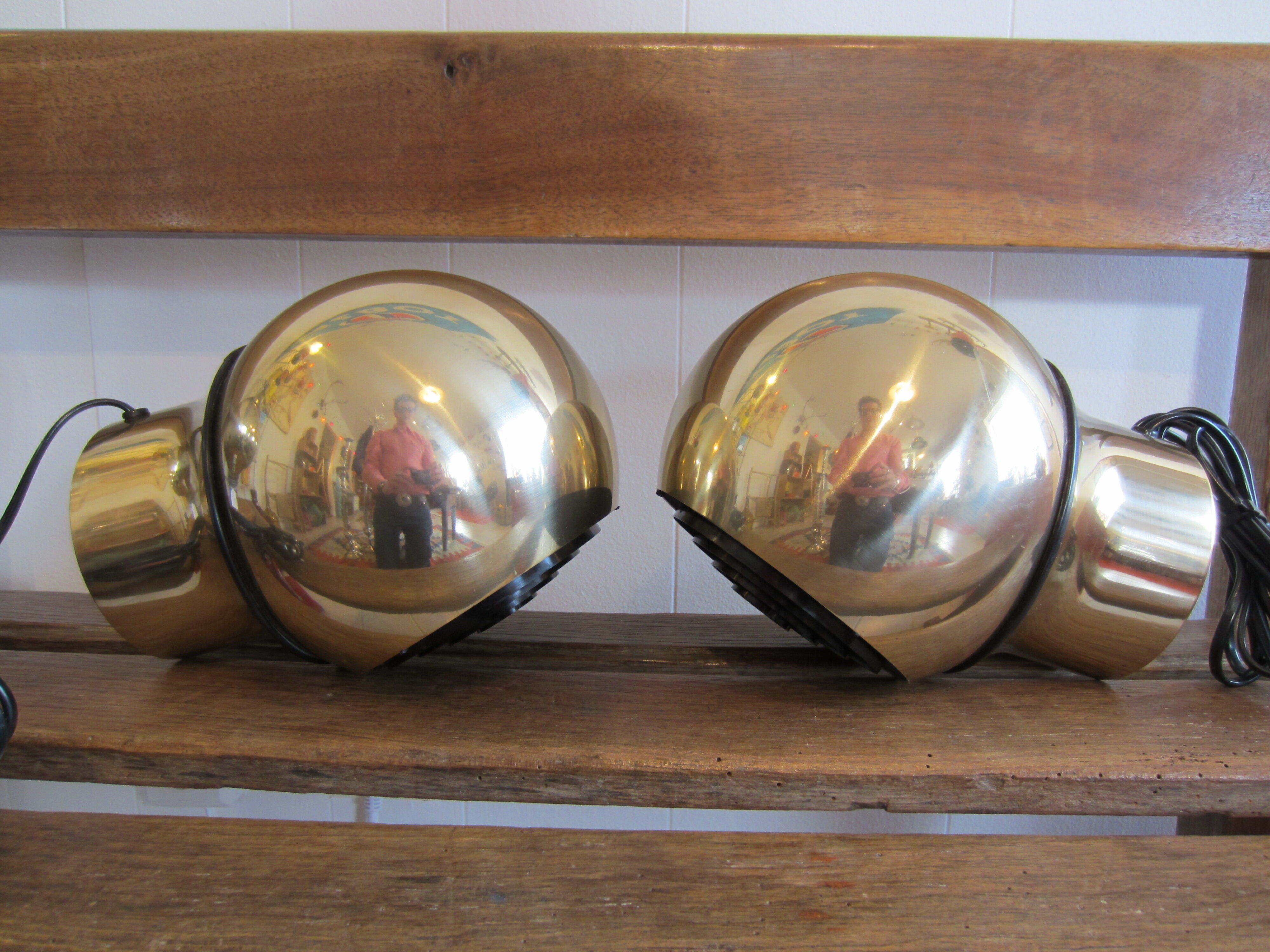 Pair of Scandinavian Hemi Klot 3 wall lights