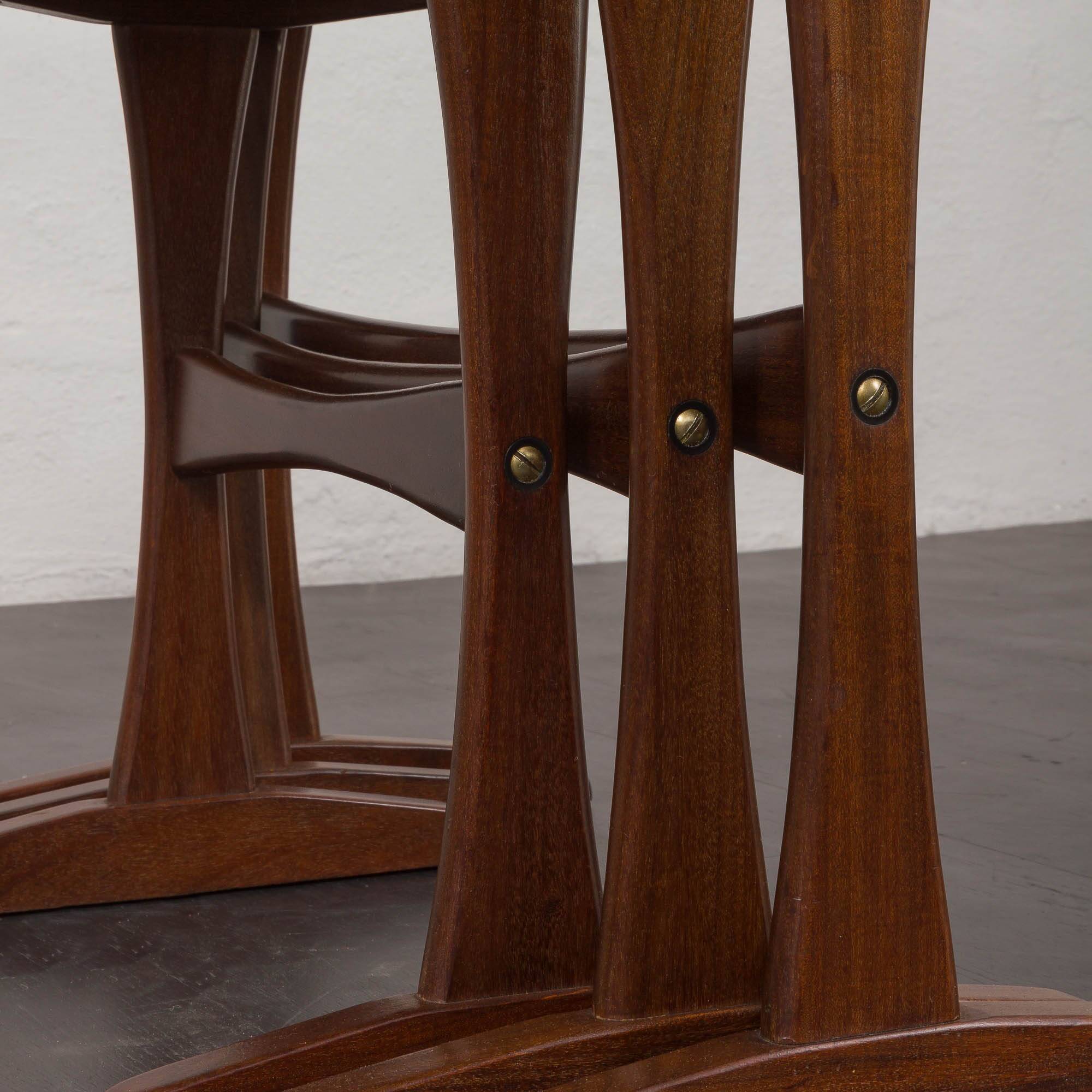 Kai Kristiansen rosewood nesting tables for Vildbjerg Möbelfabrik, Denmark