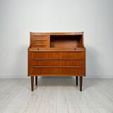 1960s Vintage Mid-Century Danish Teak Design Secretary