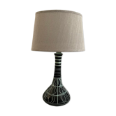 Lampe à poser vintage en céramique à motifs électrifiée à neuf