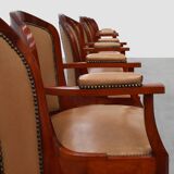 Set of 10 Art Deco chairs by De Coene, Belgium 1935