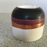 Cache-pot céramique ceinture dorée