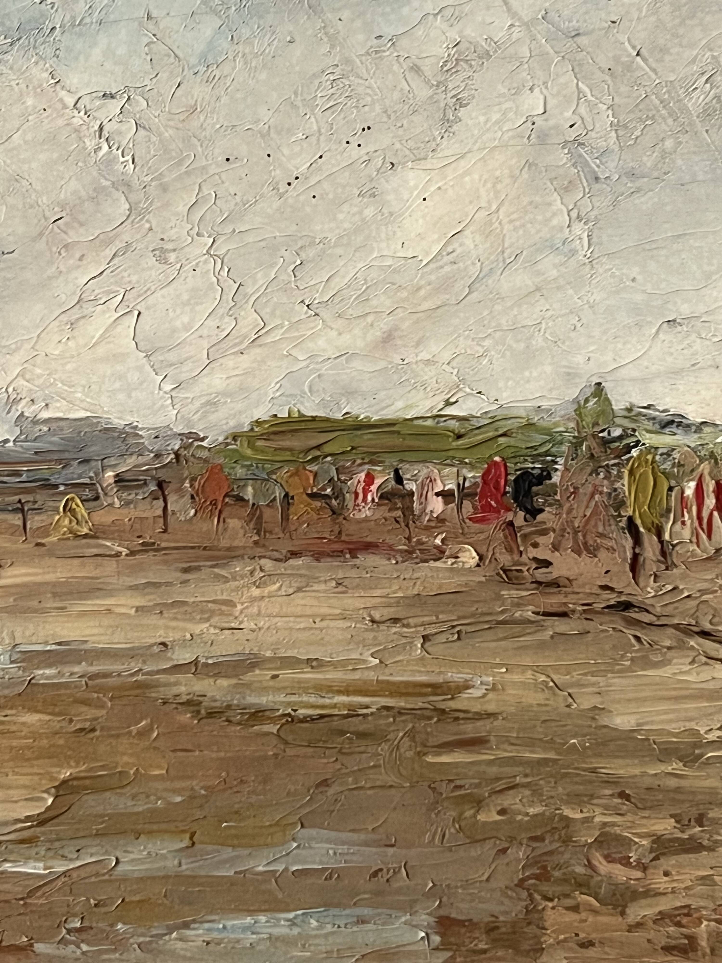 Maurice Bonin. Seaside 1951. Oil on panel 35 x 27cm
