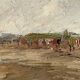Maurice Bonin. Seaside 1951. Oil on panel 35 x 27cm