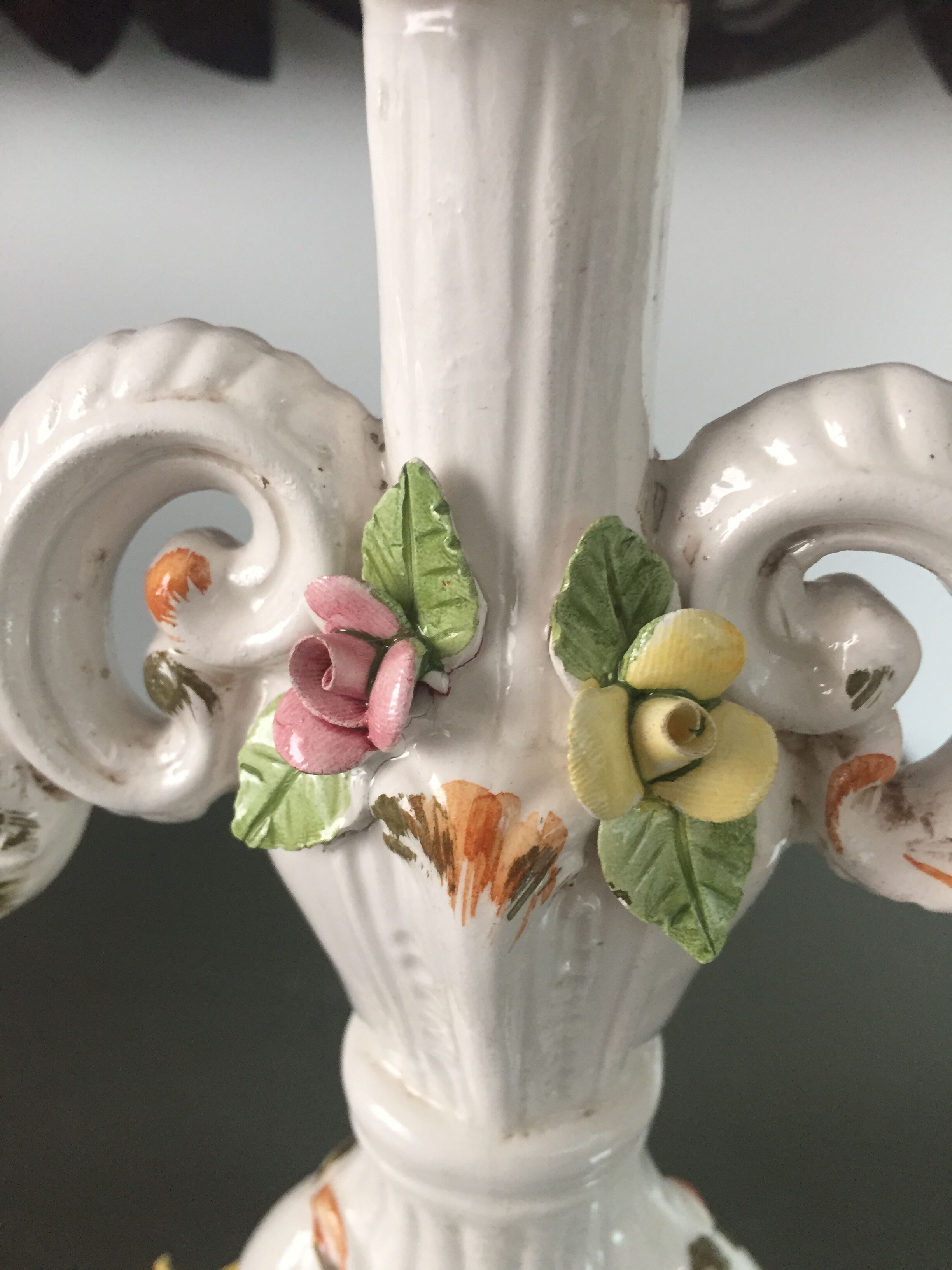 Bougeoir vintage en porcelaine