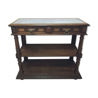 Console à tiroirs en chêne de style Henri II