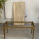 Table basse marbre et bronze