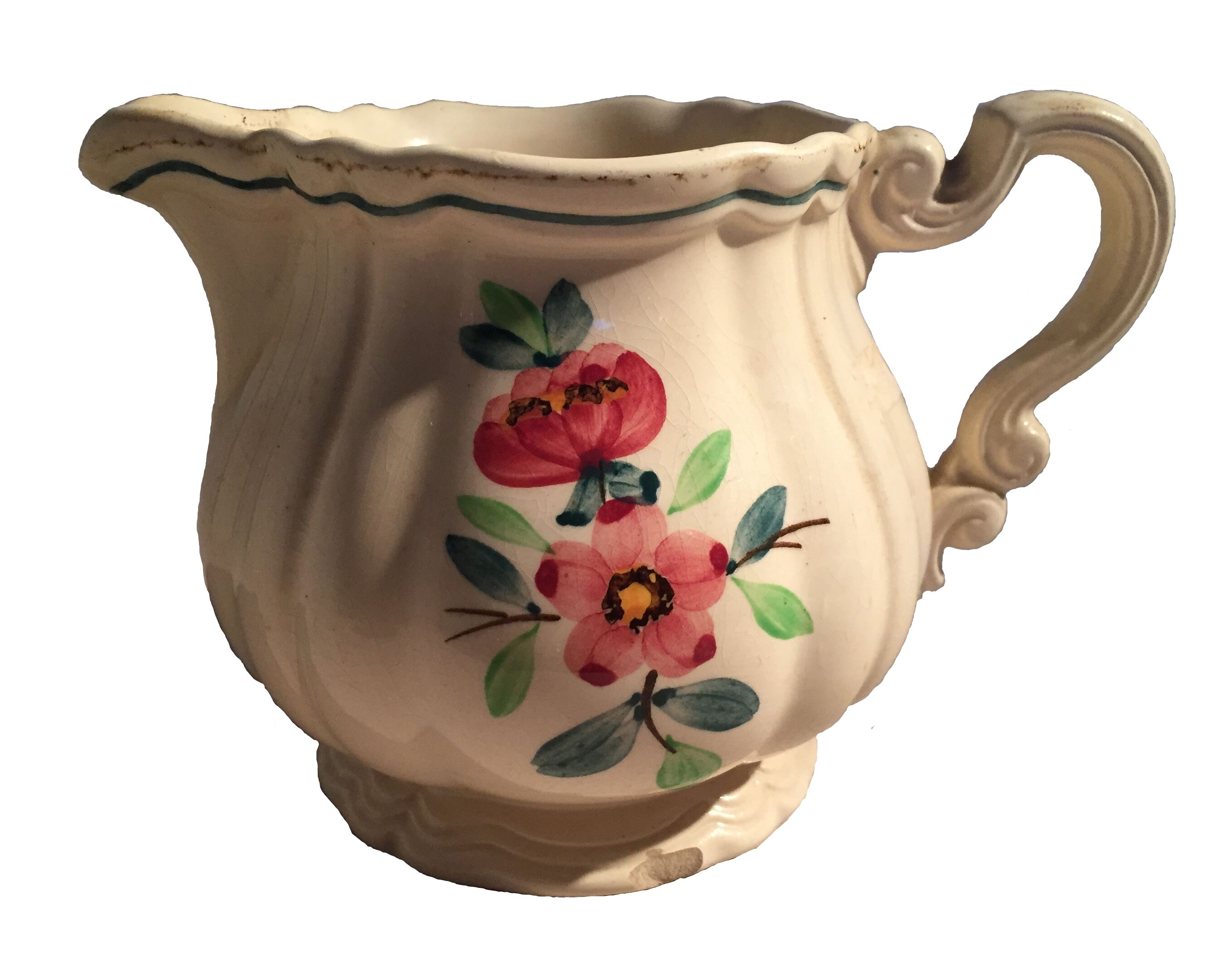 Pitcher Sarreguemines model Amazonas hand painted