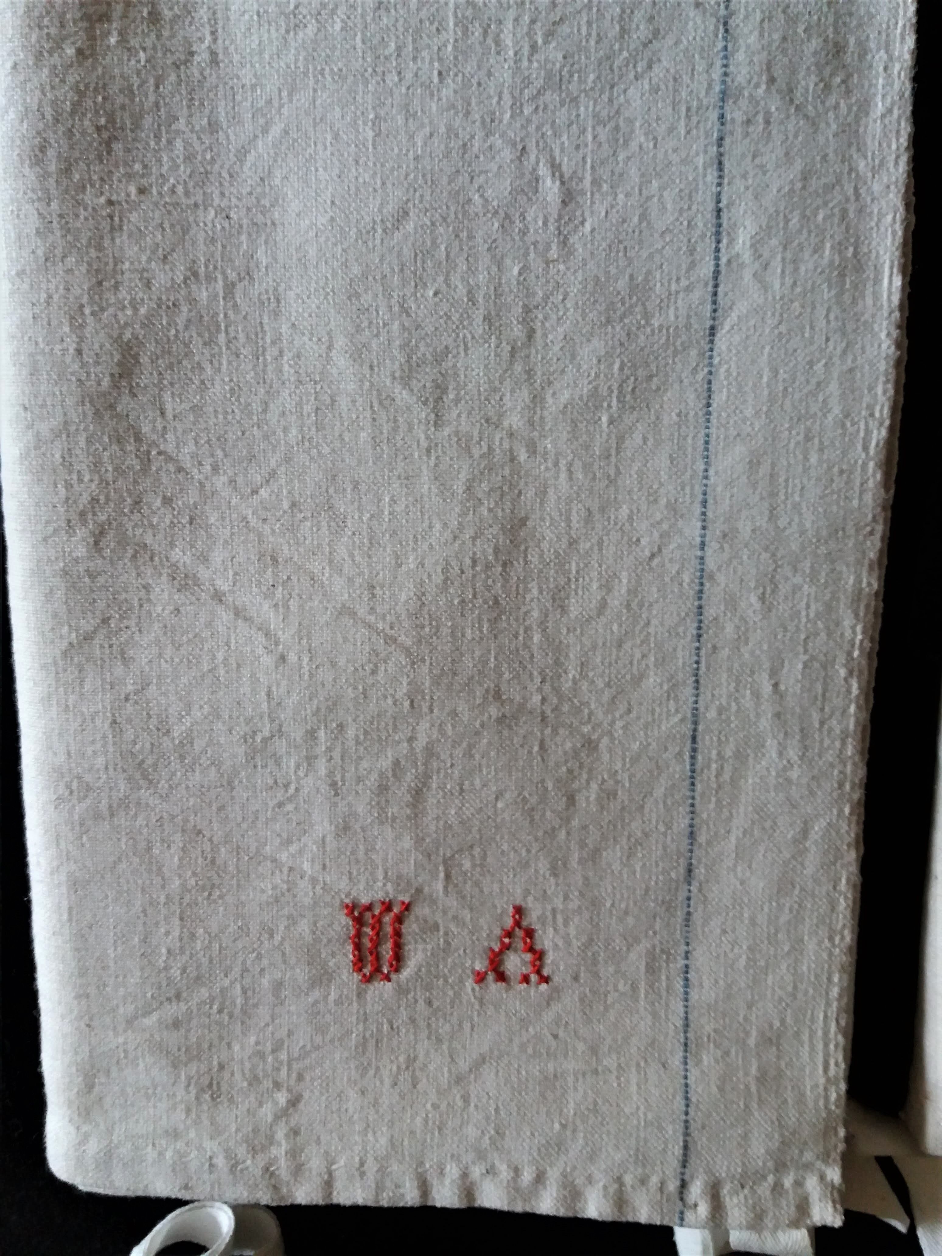 Series of four tea towels old mestizo monogram 54 X 91 cm