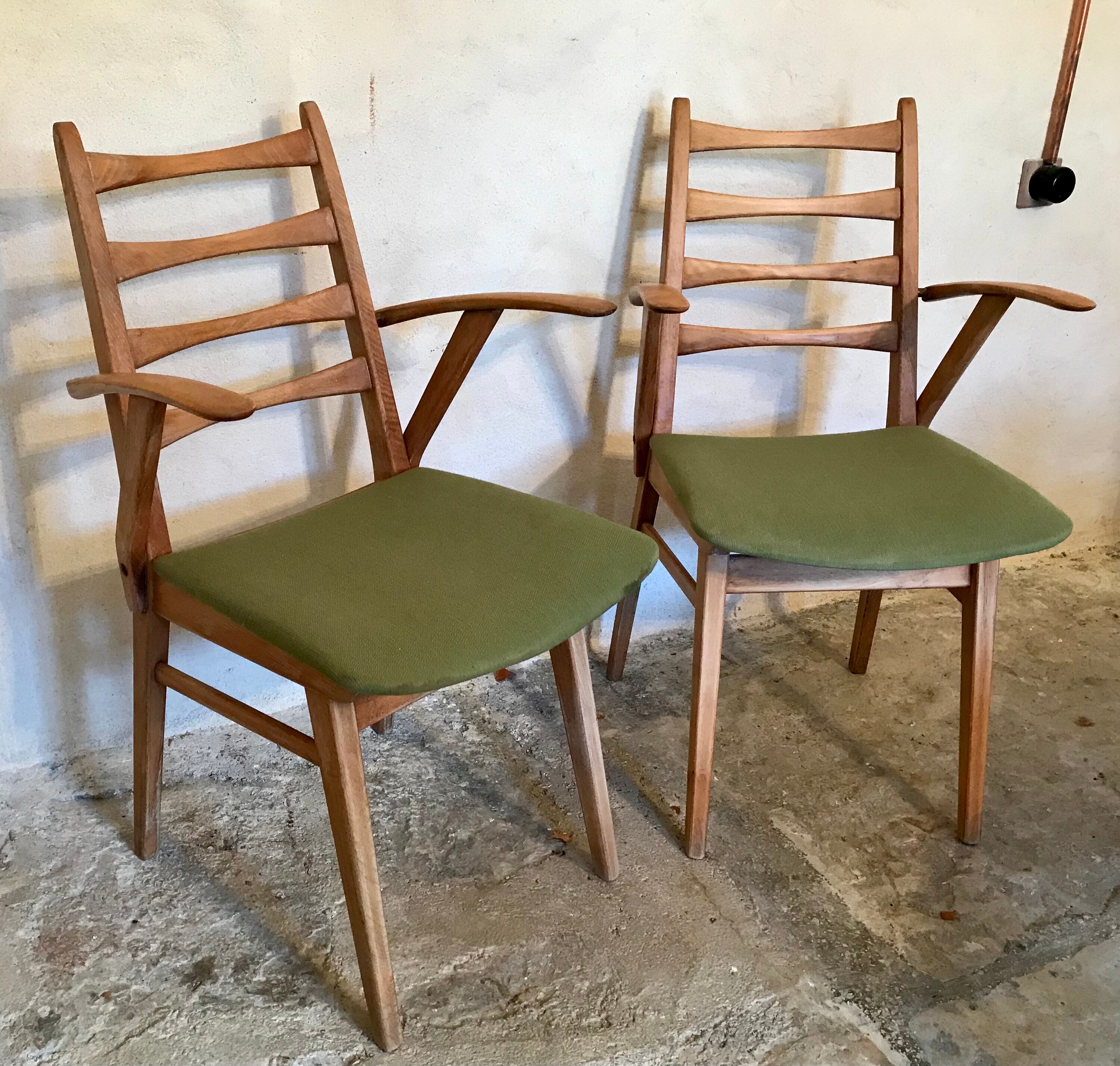 Paire de chaises vintage 1960’s style scandinave