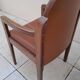 2 vintage Scandinavian Danish teak conference chair armchairs