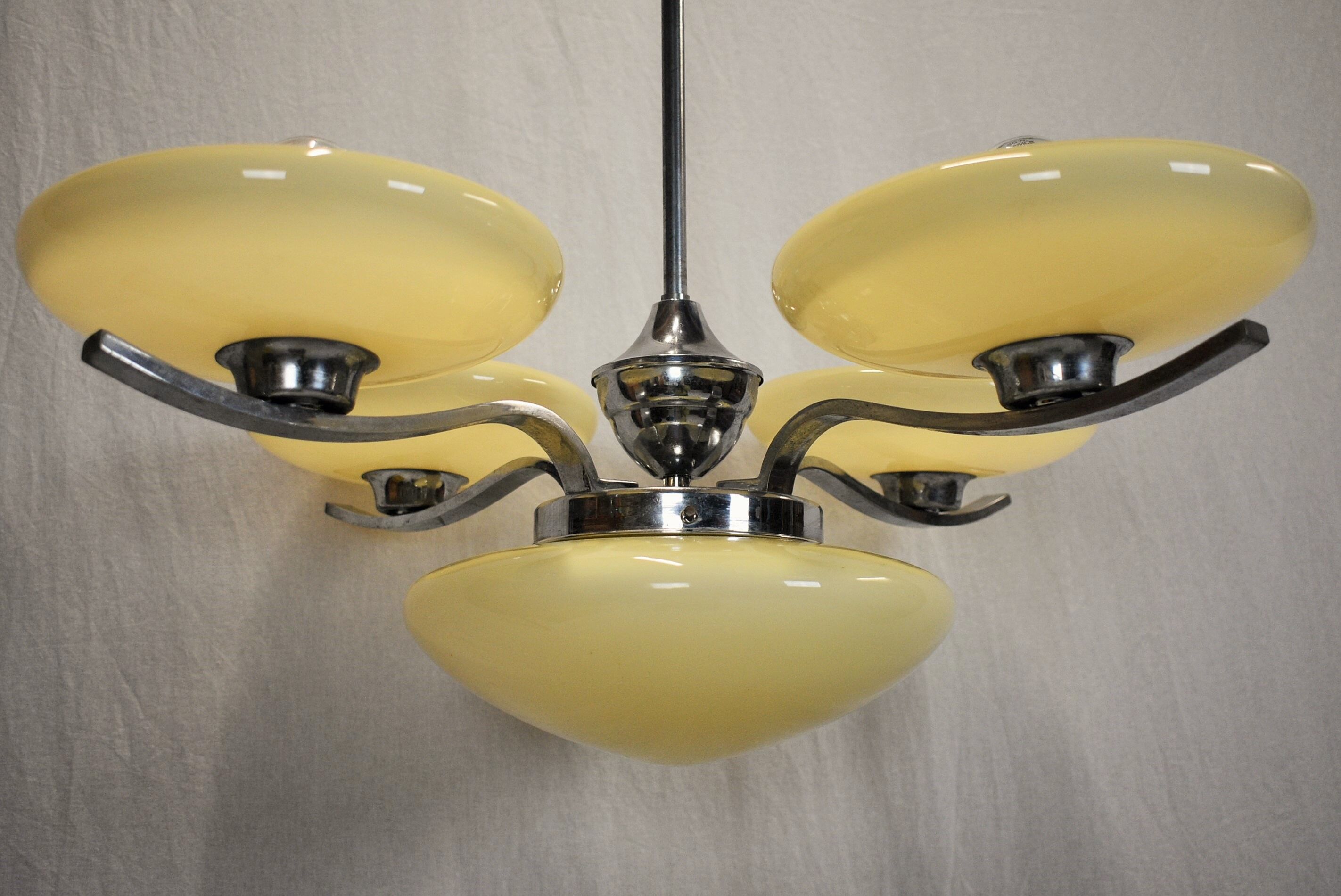 Art Deco Chandelier, Czechoslovakia, 1930s