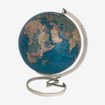 Globe terrestre Taride torsadé vintage 1981 - 33 cm