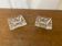 Pair of Antique Cut Arques Crystal Salt Cellars, Salt and Pepper Shakers, Vintage