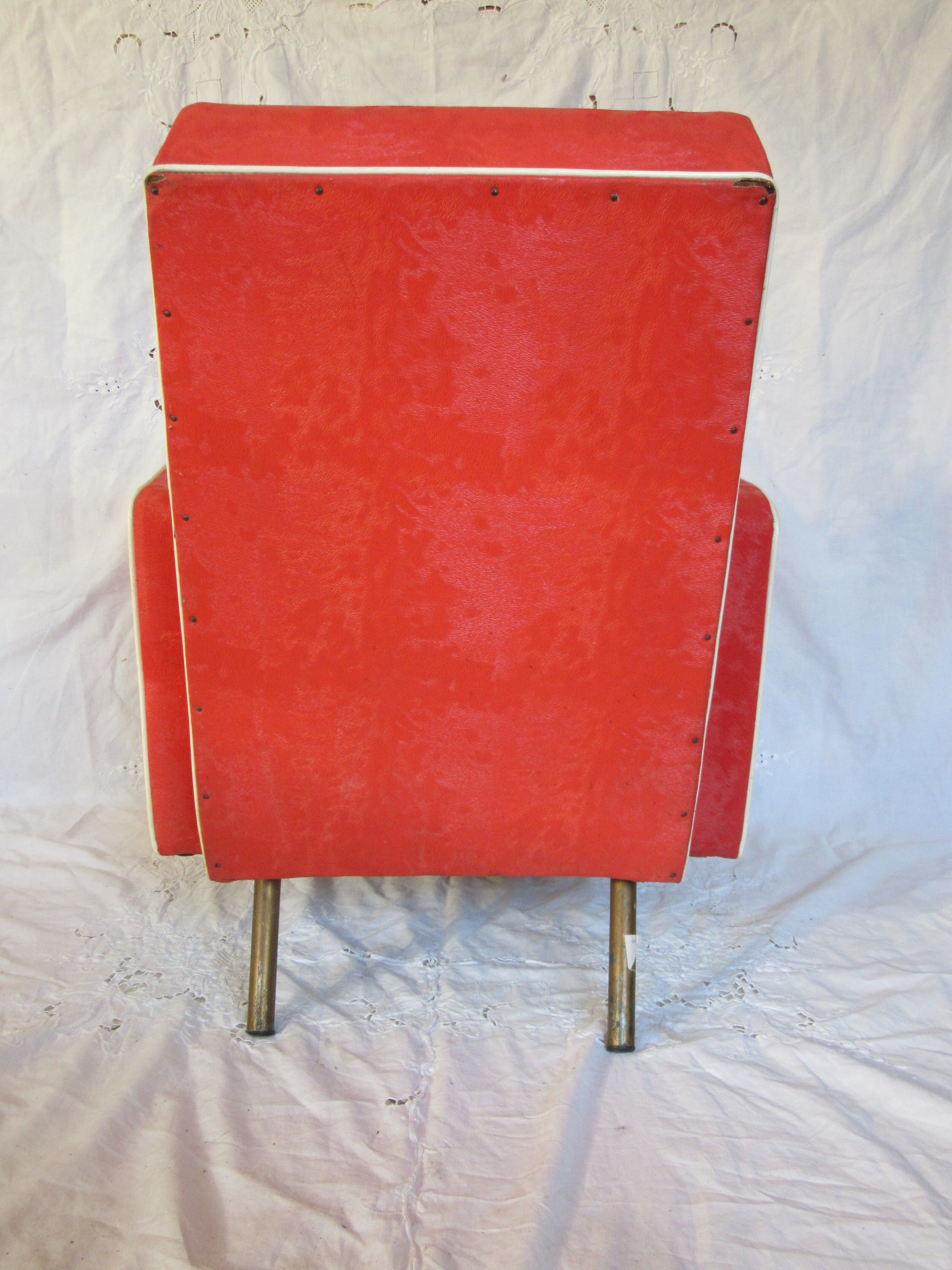 Fauteuil skaï vintage enfant